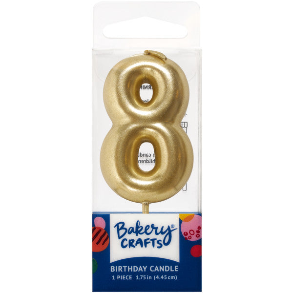 Mini Gold Candle Numerals 0-9