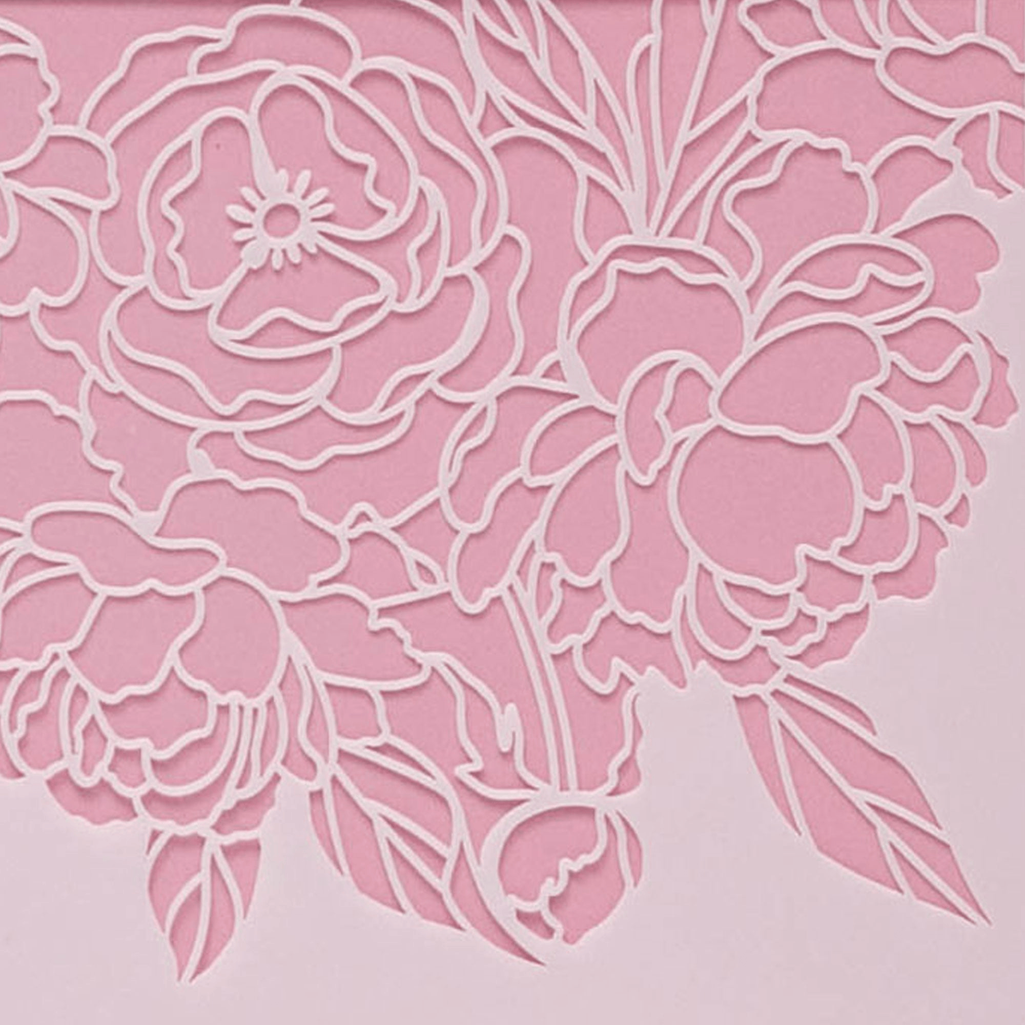Cake Decorating Stencil PEONIA