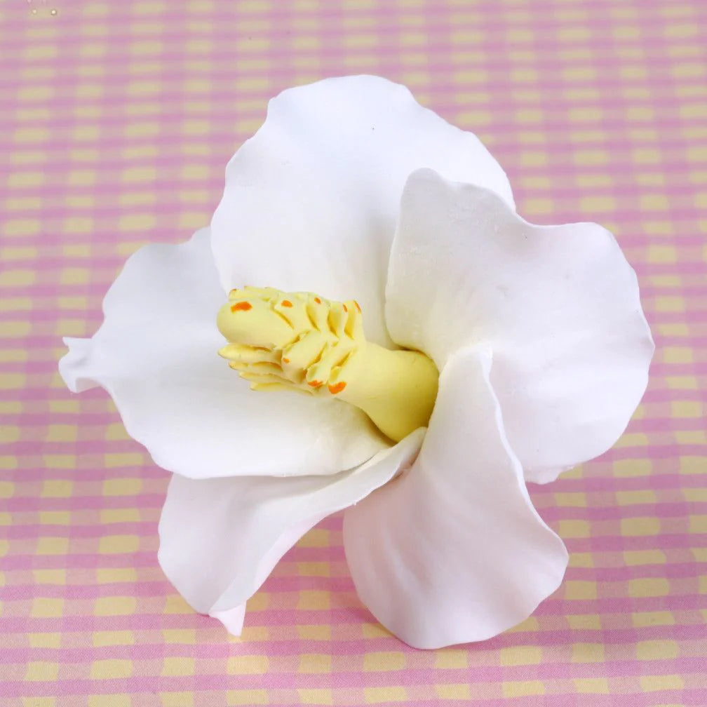 Flor de hibisco de pasta de goma rosa n.º 84 o blanca n.º 85