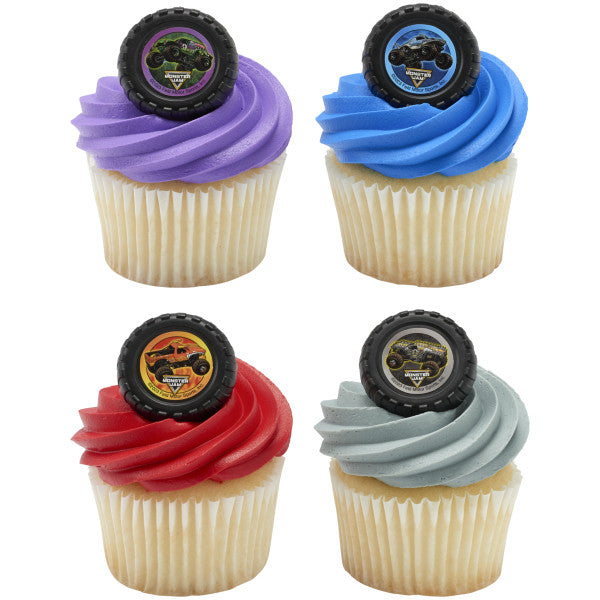 Monster Jam Car Crushing Cupcake Rings 12ct