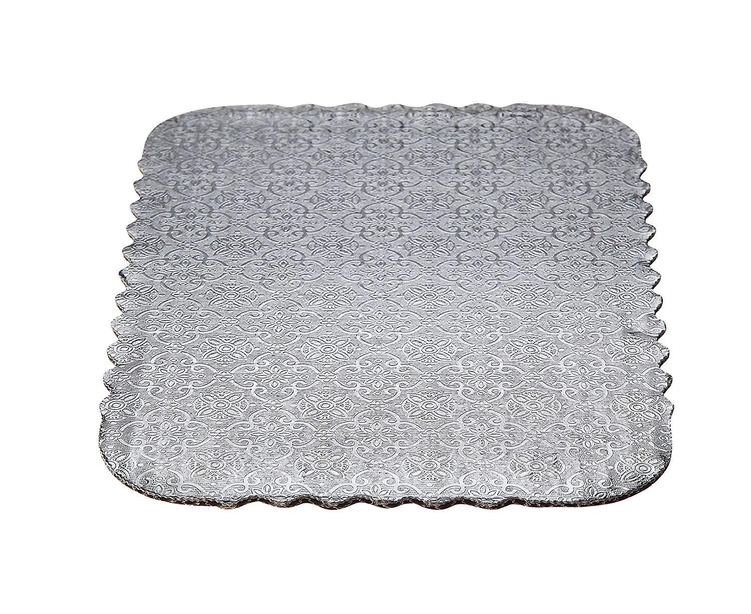 Silver Scalloped Sheet Cake Boards  — All Sizes - Bake Supply Plus