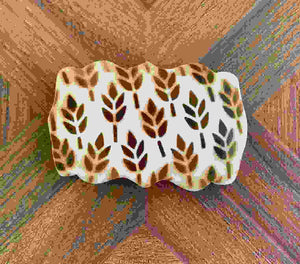 Plantilla de galletas con patrón de trigo