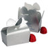 16S - 3 1/2 x 2 x 1 11/16 Silver Foil Bow Top Favor Boxes Large