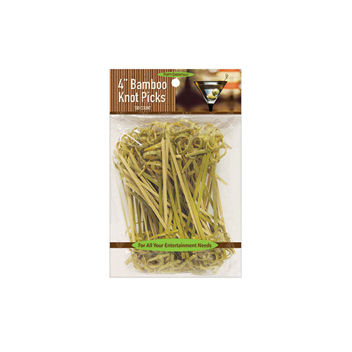 PartyE 4' Bamboo Knot Picks - 100ct