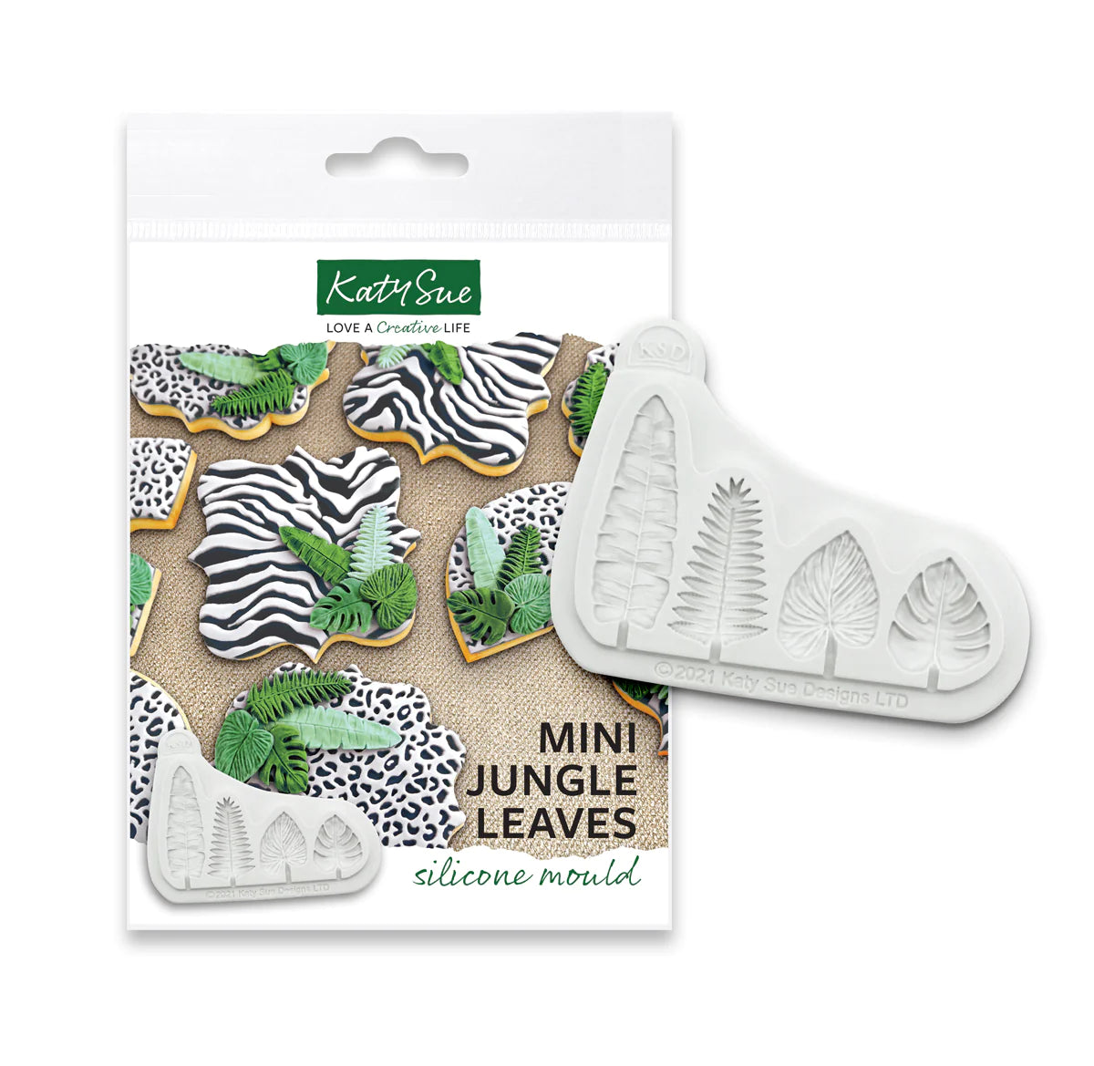 Molde de silicona Katy Sue Mini hojas de selva