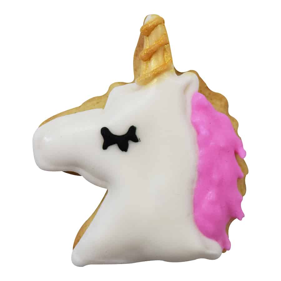 Cortador de galletas con forma de cabeza de mini unicornio