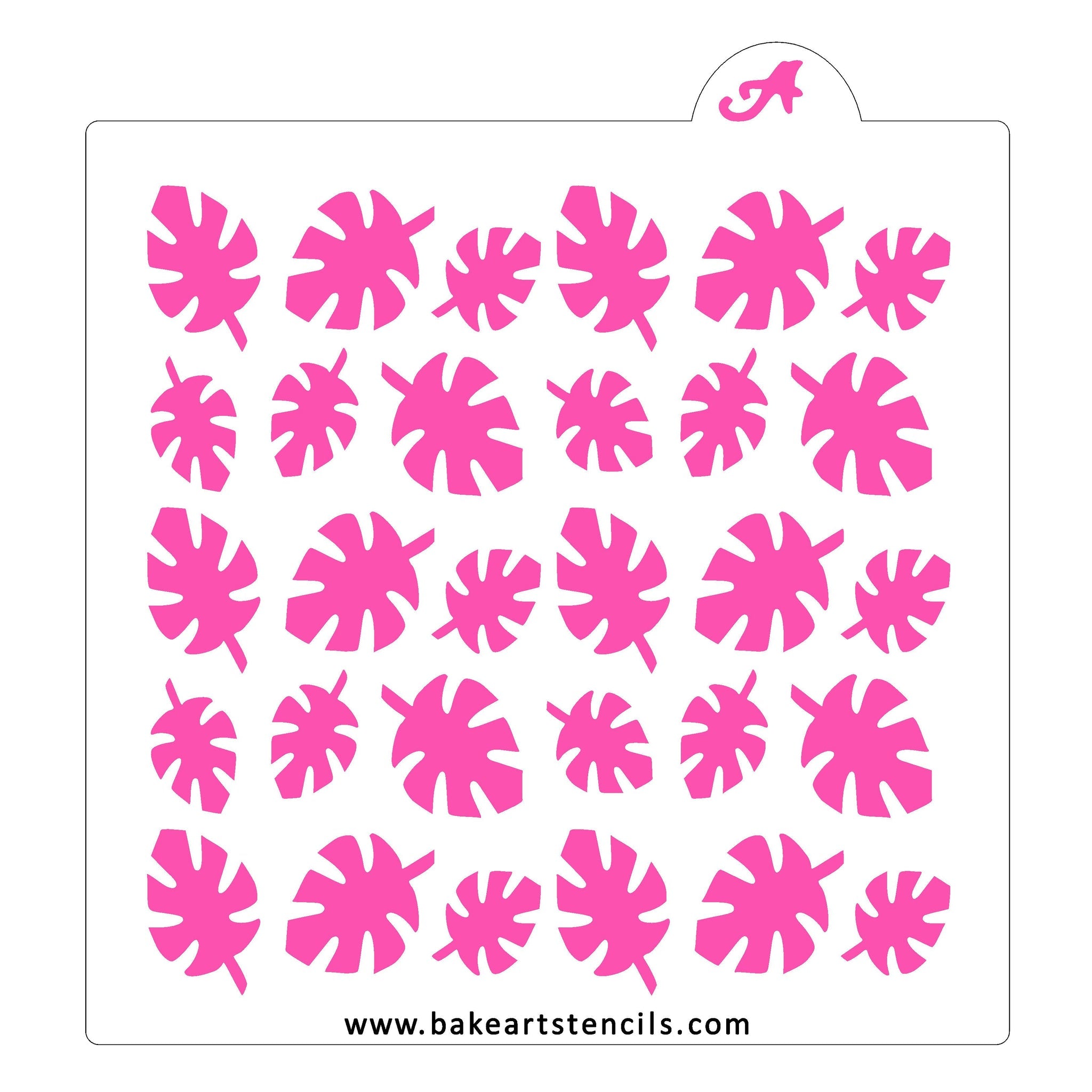 Tropical Leaf Pattern Cookie Stencil - Bake Supply Plus