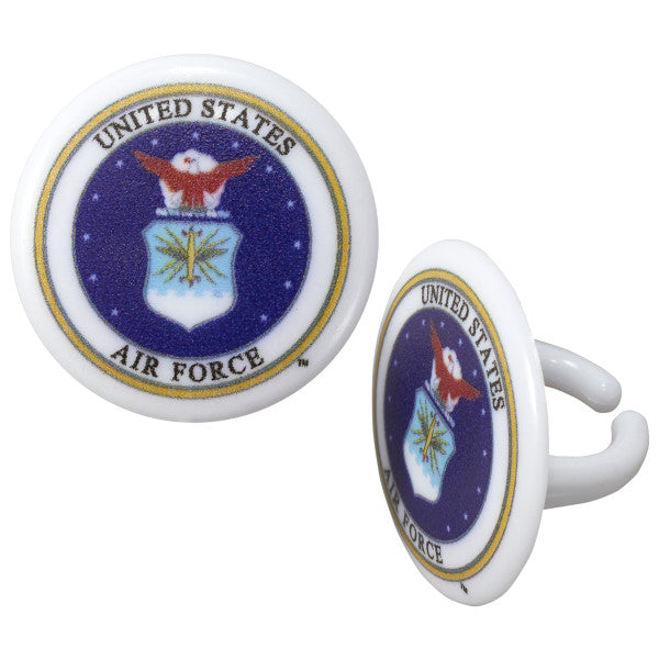 United States Air Force Cupcake Rings 12ct