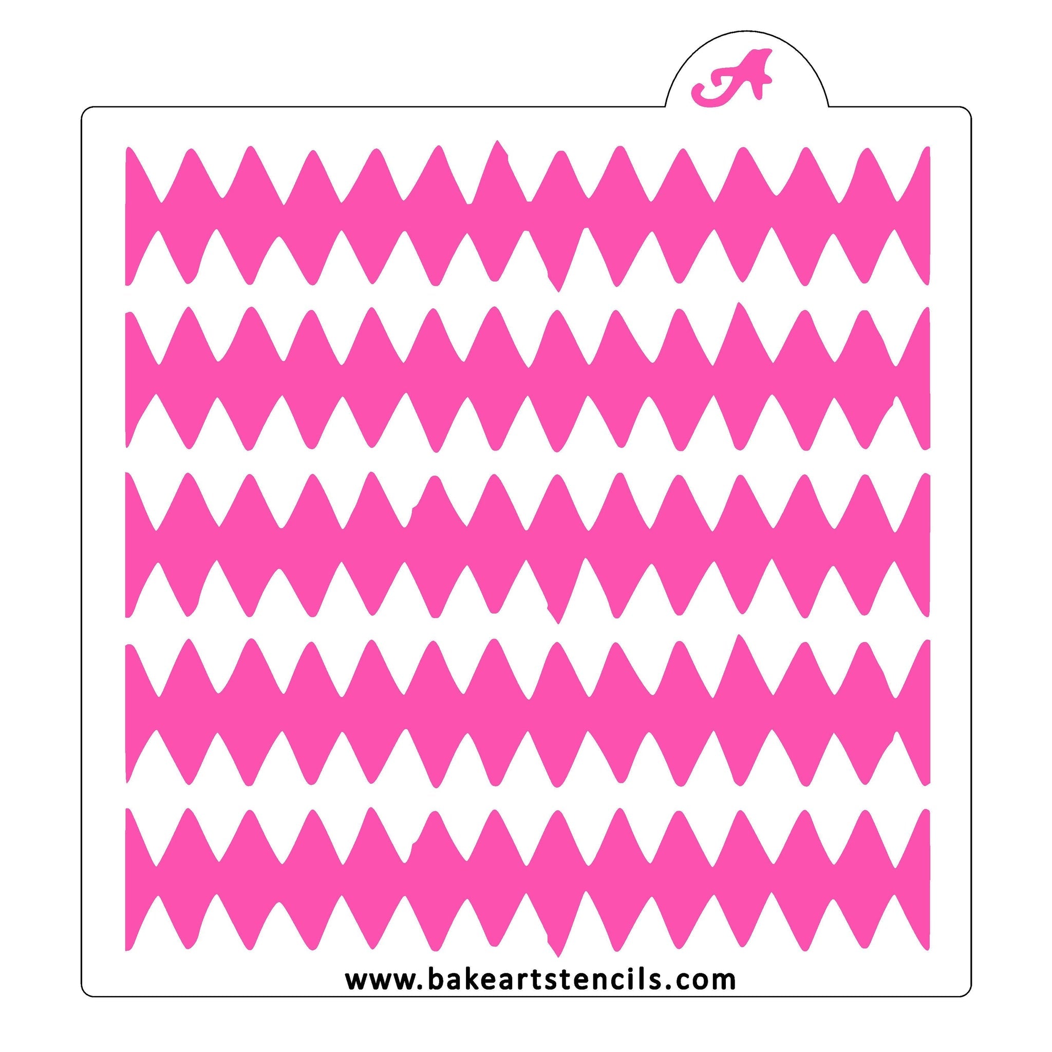 Plantilla Bohemio Zig Zag para Galletas