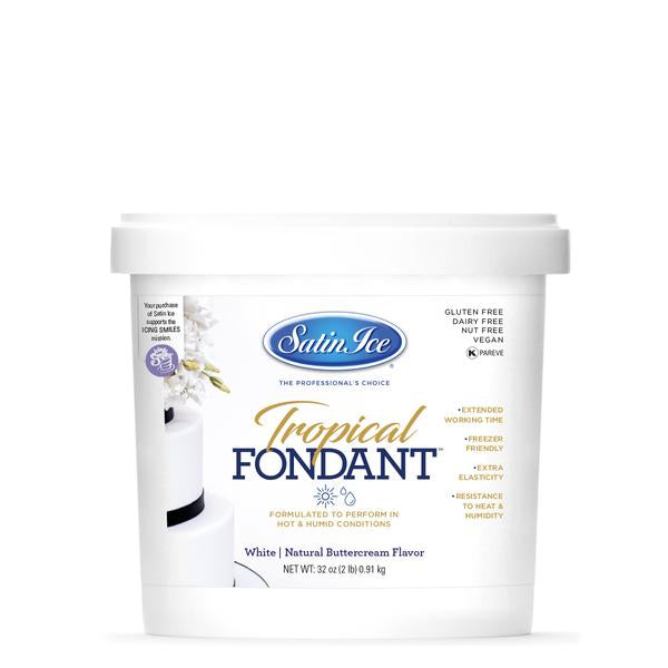 Satin Ice Tropical Fondant - White 2lb or 10lb