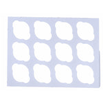 Whalen Packaging cupcake insert in various sizes shown, designed to protect and organize cupcakes during handling and display.