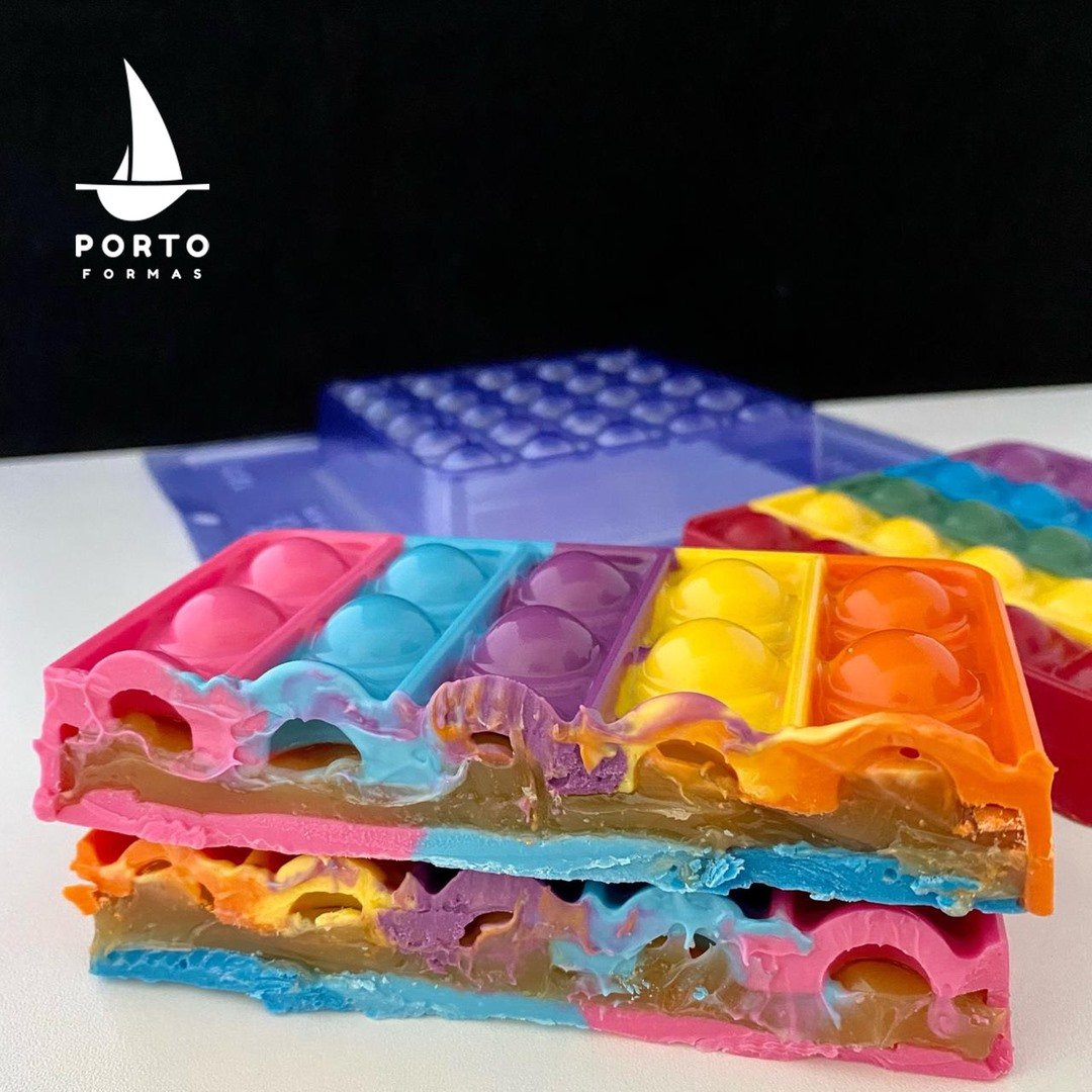 Molde de chocolate de 3 piezas PF 3D-Fidget Pop