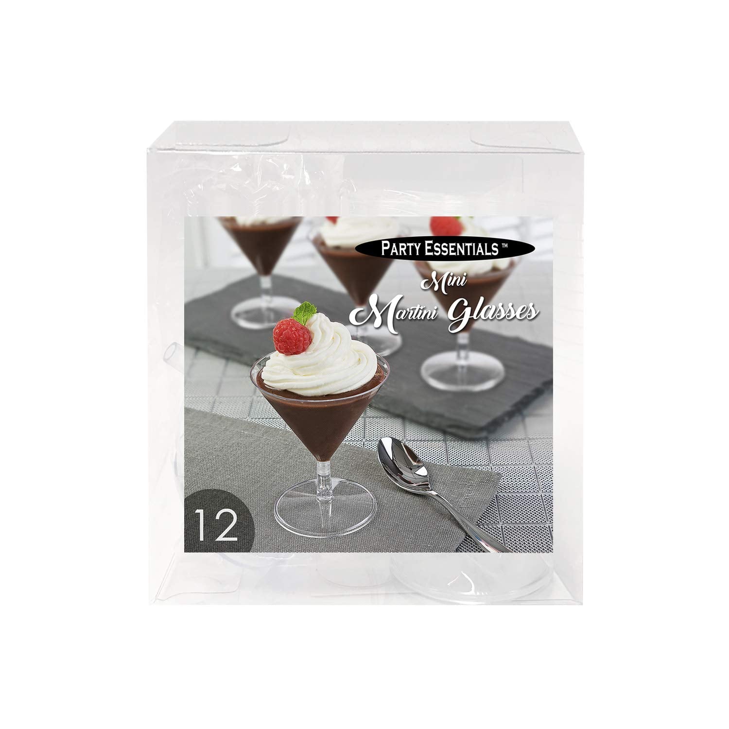 PartyE 2oz Mini Plastic Martini Glass - 12ct