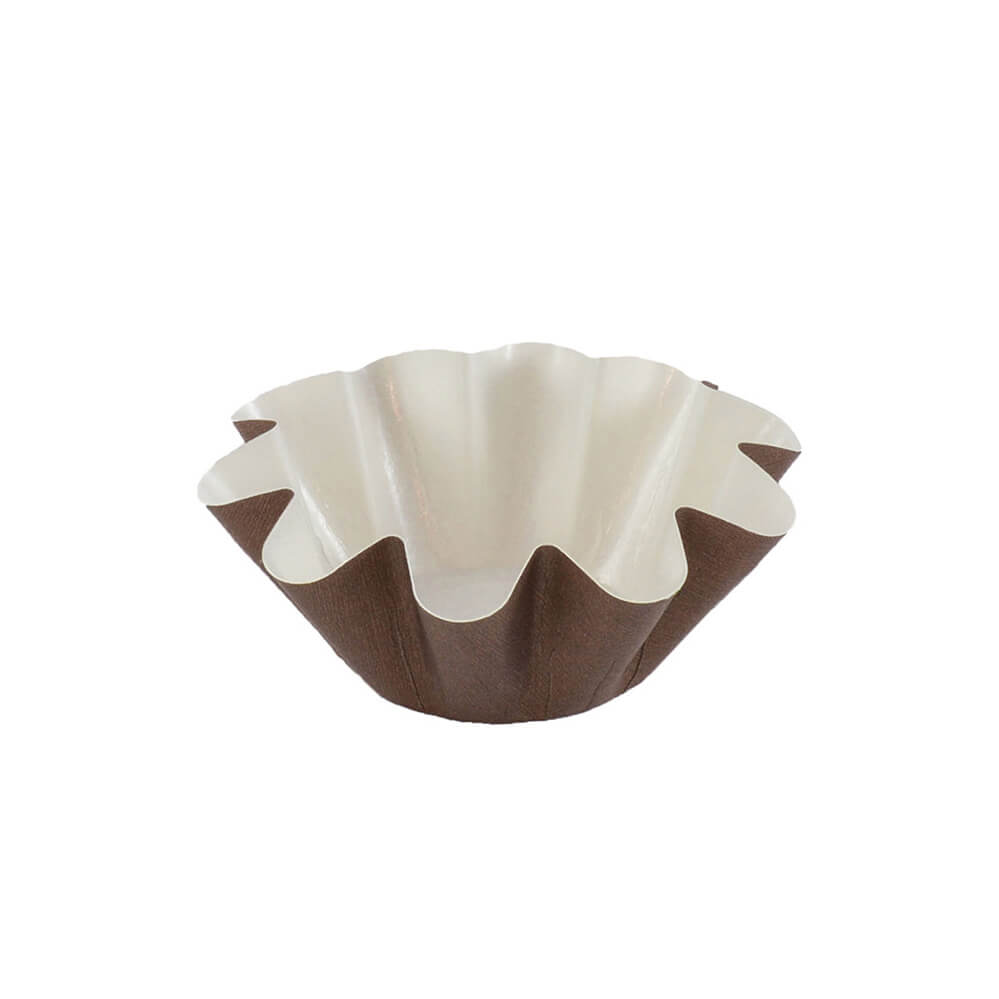 Medium Floret Cupcake Baking Cup Brown 1.875x3.56