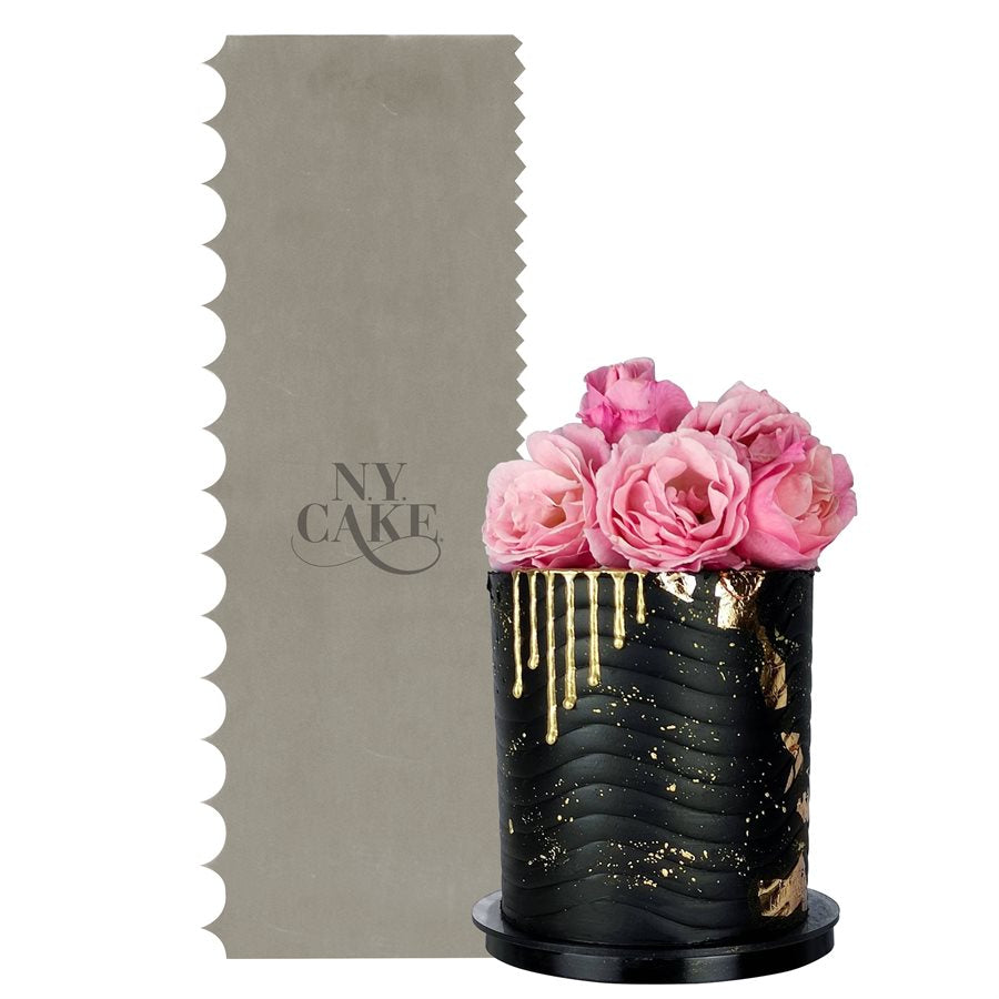 Raspador de acero inoxidable de doble cara para glaseado NY Cake (diseño de púas)