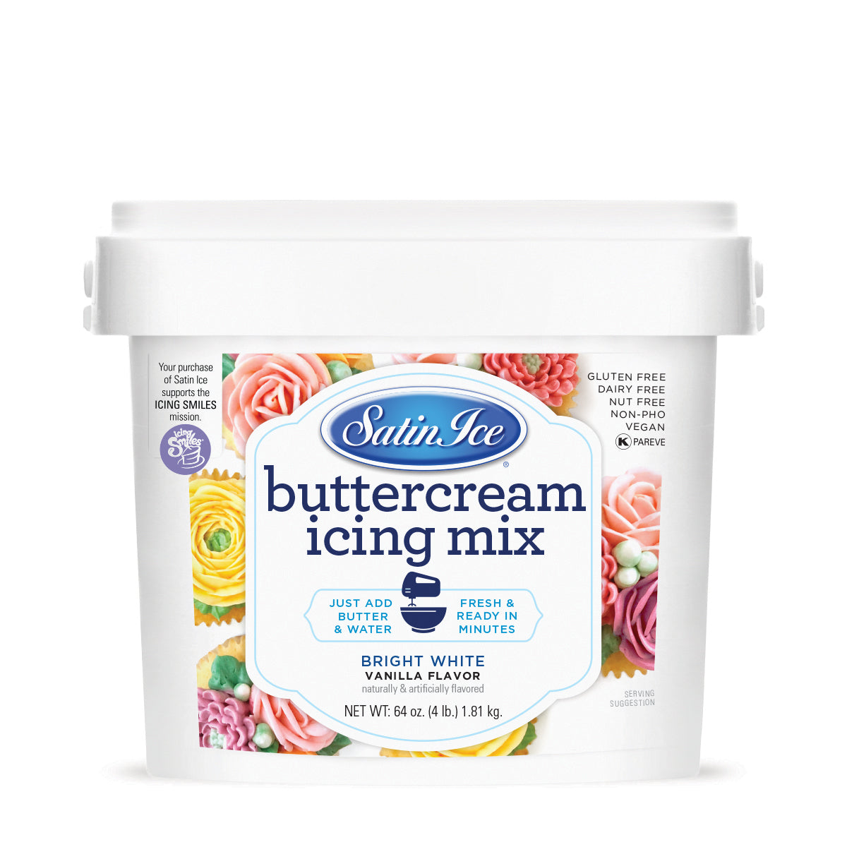 Satin Ice Buttercream Icing Mix 2lb/4lb - Bake Supply Plus