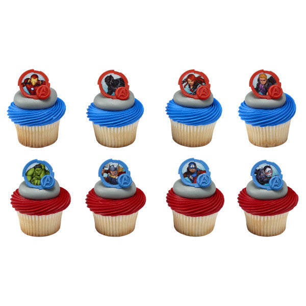Avengers Mightiest Hero Cupcake Rings 12ct