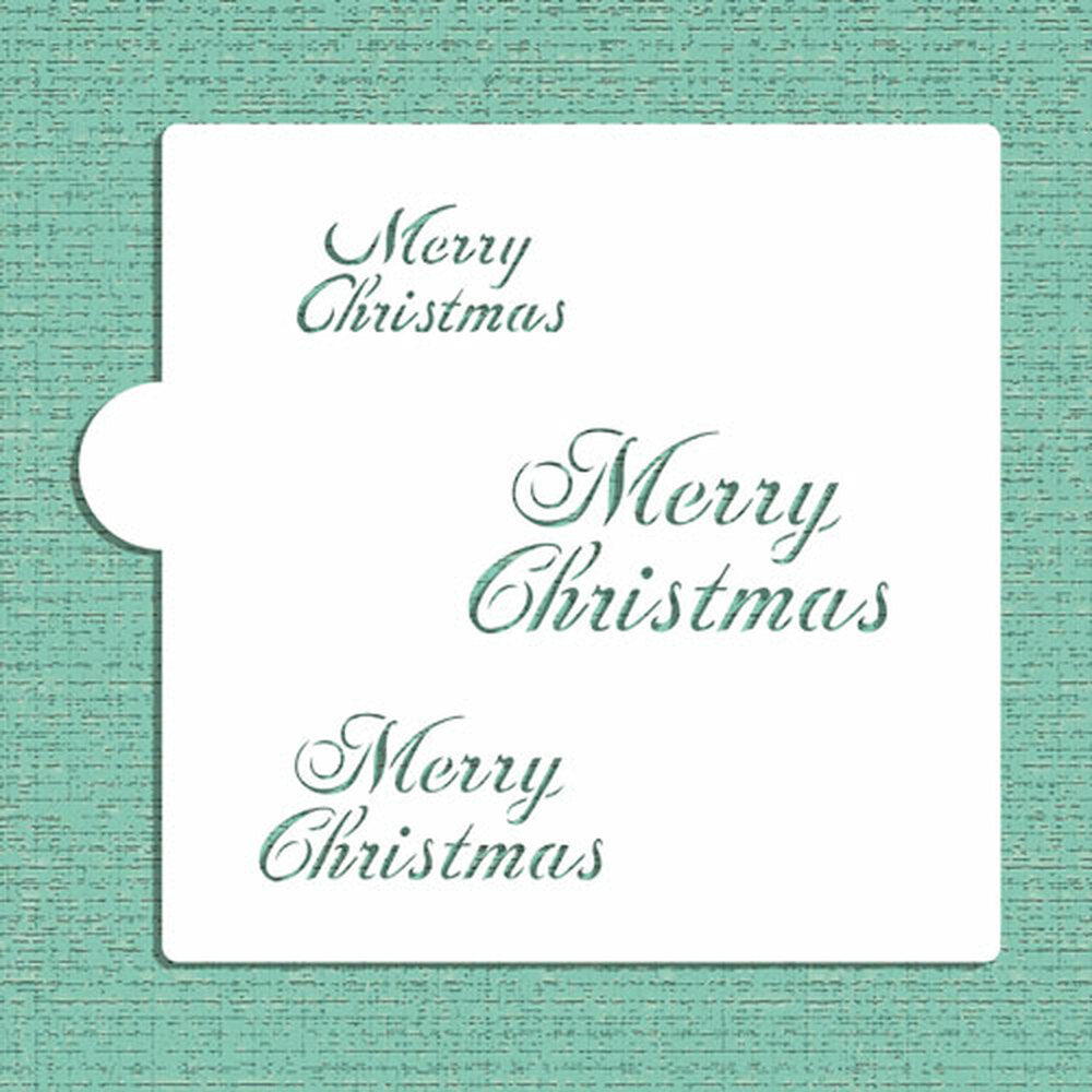 Merry Christmas Cake Stencil