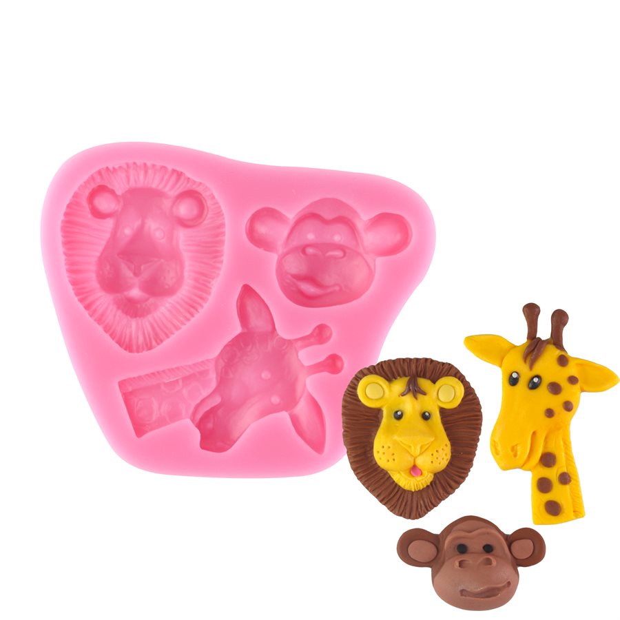 Molde de silicona para pasteles con temática de animales de 3 cavidades NY Cake