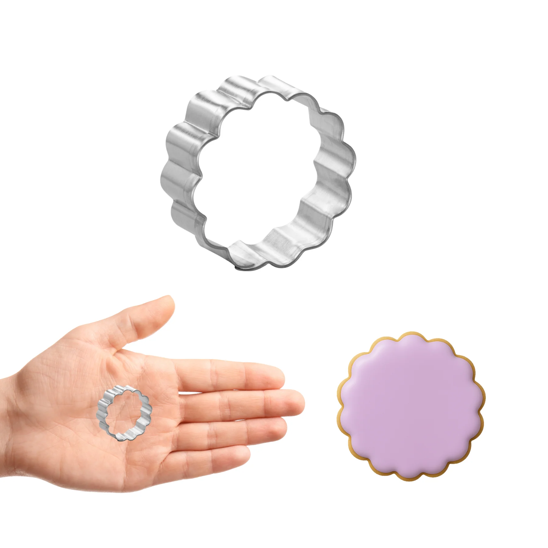Mini Round Fluted Cookie Cutter 1.5 in
