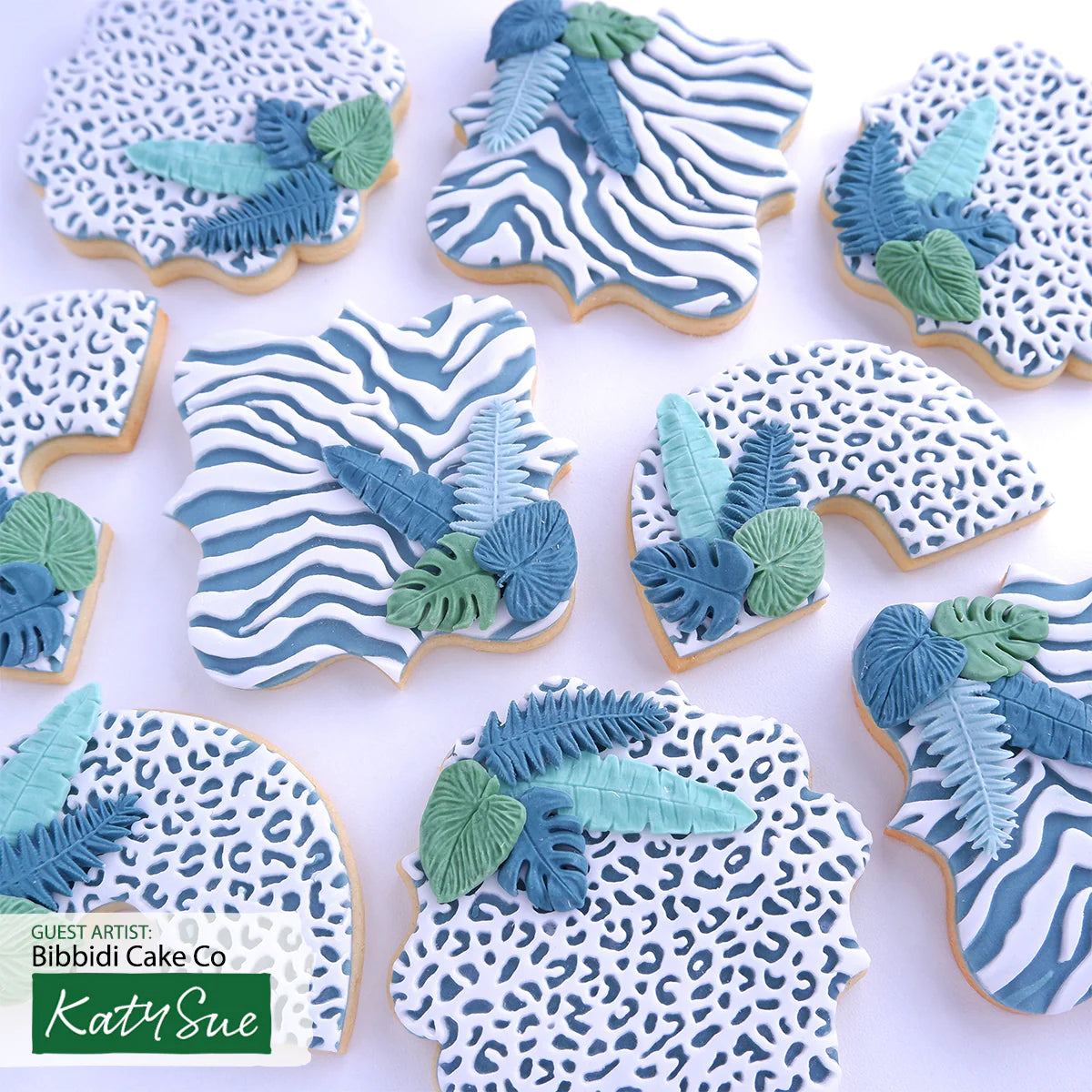 Molde de silicona Katy Sue Mini hojas de selva