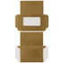11GF - 2 5/16 x 7/16 x 3 7/8 Caja de recuerdos de papel de aluminio dorado