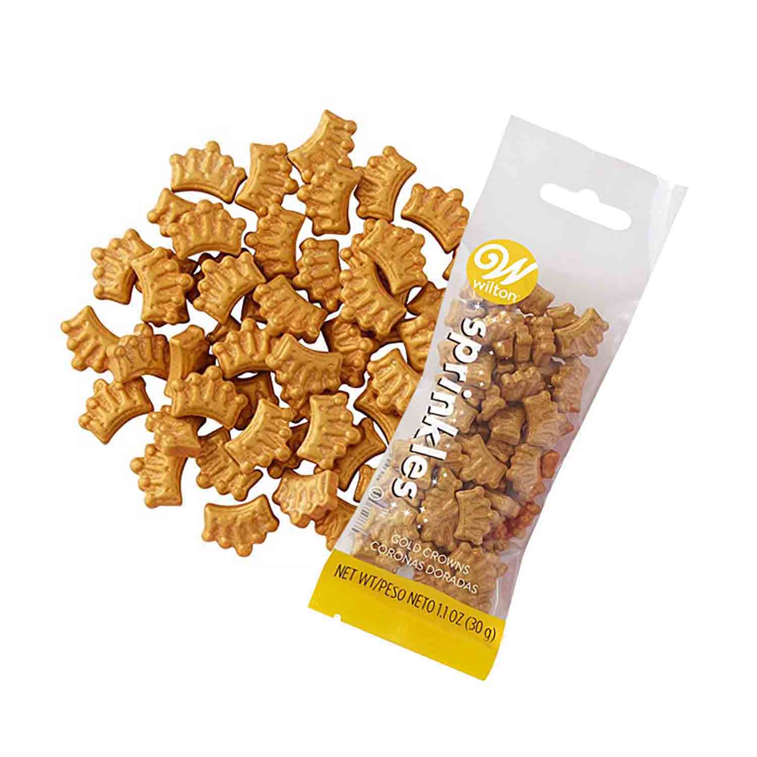 Wilton Sprinkles Gold Crowns
