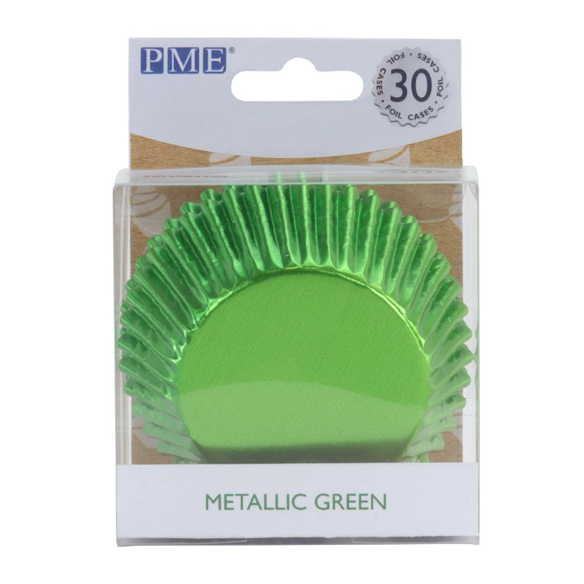 PME Capacillos de Papel Metalizado Verde 30 unidades