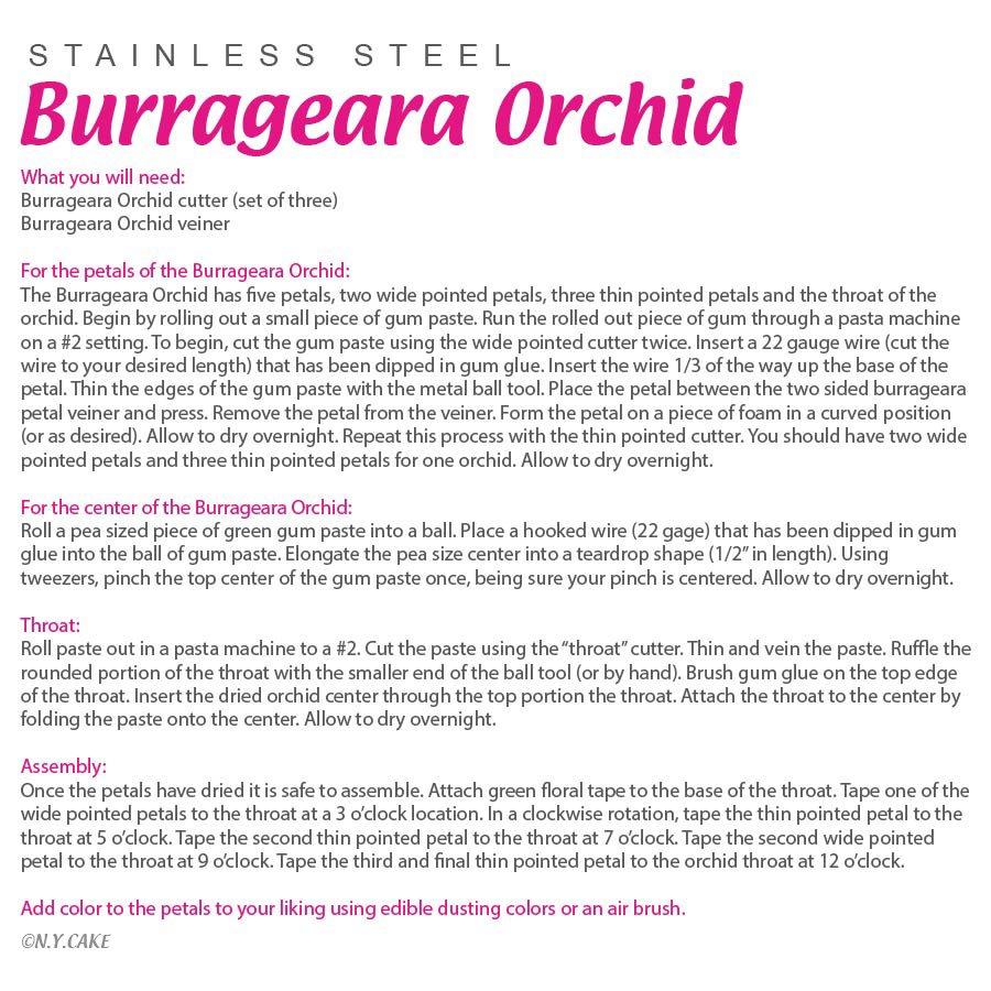 Burrageara Orchid Fondant Cutter- Set of 3
