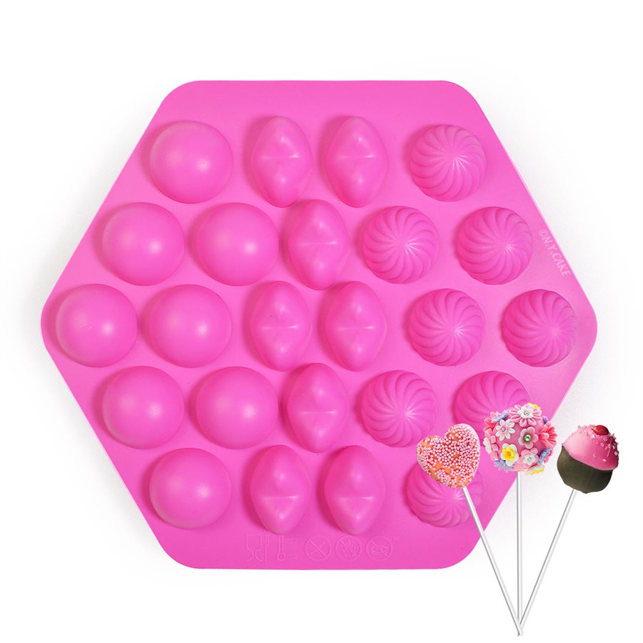 Molde de silicona NY Cake para cake pops con 24 cavidades