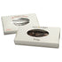 Caja #6 - Caja blanca para dulces y fudge de 7 1/2 x 4 x 1 1/8 con ventana de 1/2 lb.