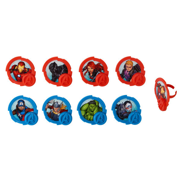 Avengers Mightiest Hero Cupcake Rings 12ct
