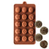 Silicone chocolate mold featuring Narcissus, Sunflower, and Rose flower designs by NY Cake, with detailed floral patterns.