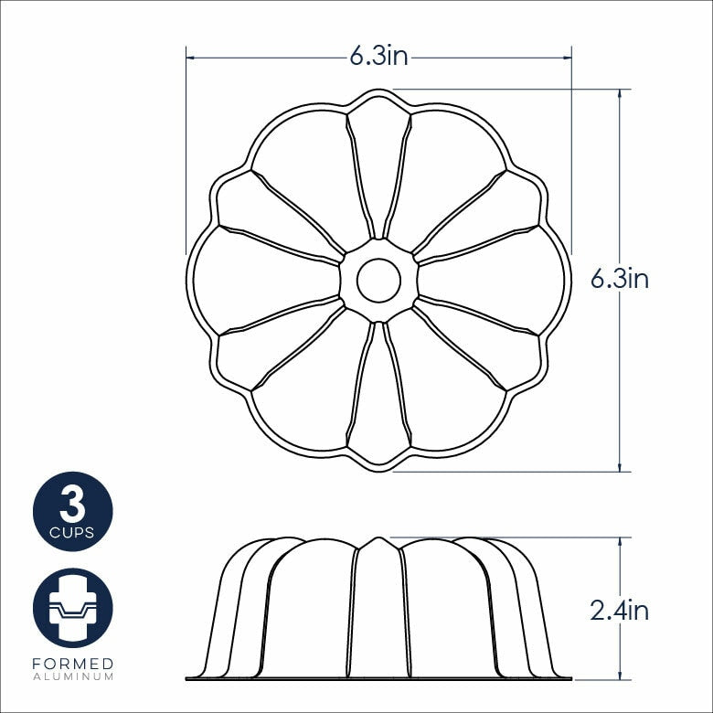 Bundt Pan 3 cup NoridicWare - Bake Supply Plus