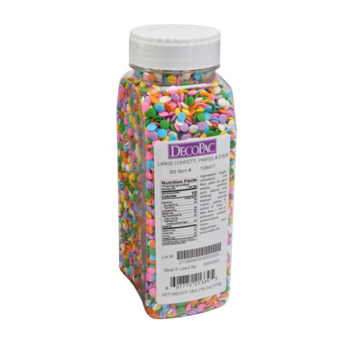 Decopac Large Pastel Edible Confetti 18oz