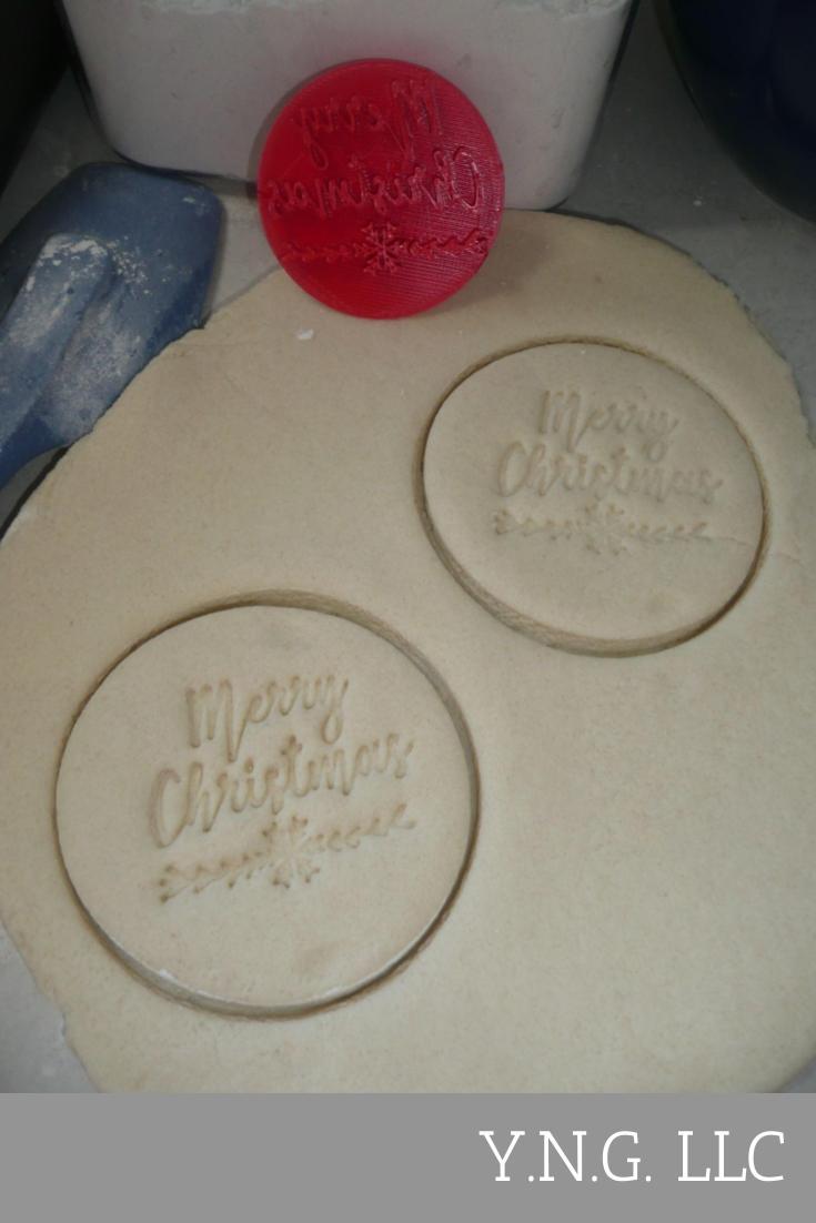 Fondant Merry Christmas Stamp