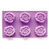 Molde de silicona NY Cake para hornear rosas abiertas - 6 cavidades