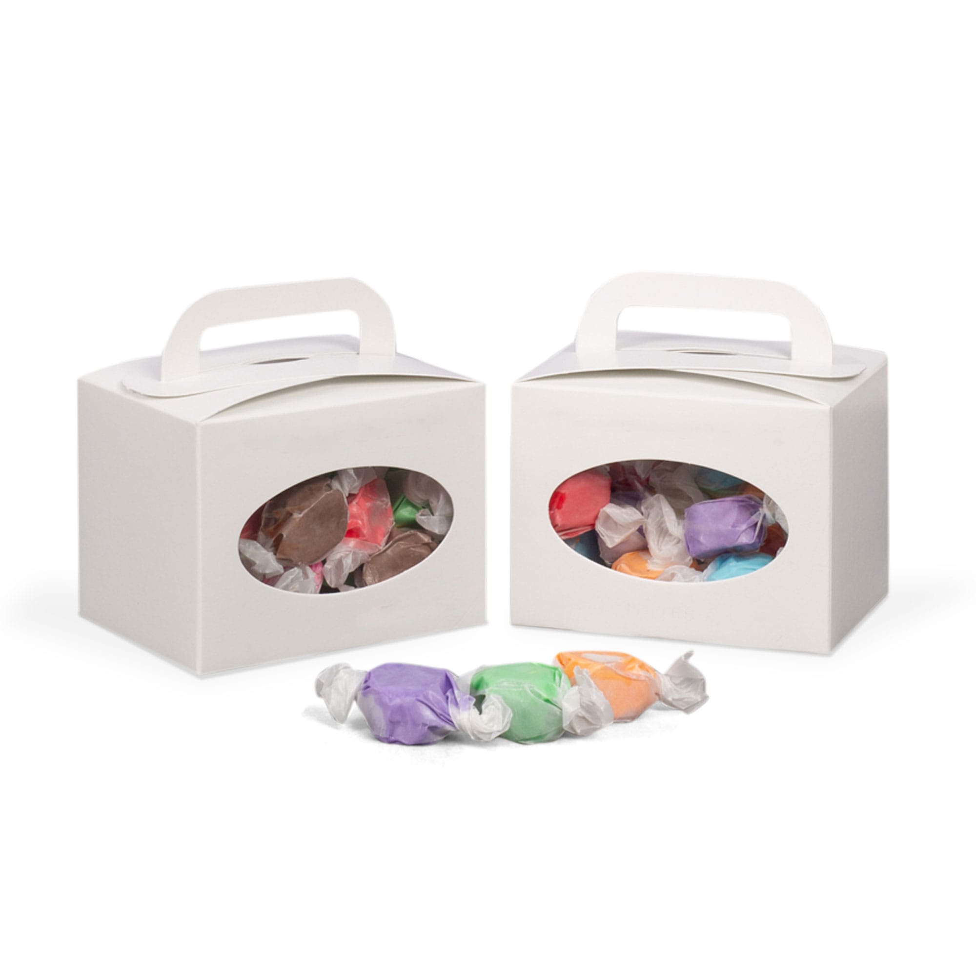 Caja n.º 24 - 4 x 3 x 3 Cajas blancas horizontales con ventana
