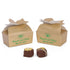 17G - Cajas de recuerdo pequeñas con lazo superior de lámina dorada de 2 5/8 x 1 1/2 x 1 3/16