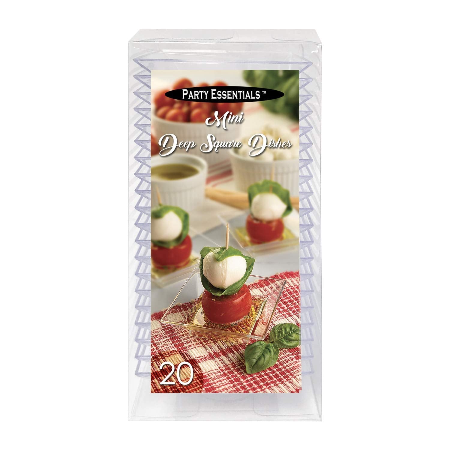 PartyE Mini Deep Square Dishes - 20ct