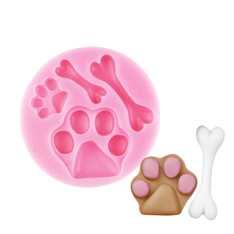 Molde de silicona NY Cake para huesos y patas de perro