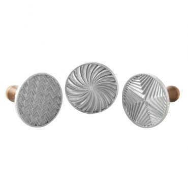 Nordic Ware Geo Cast Cookie Stamps 3pk