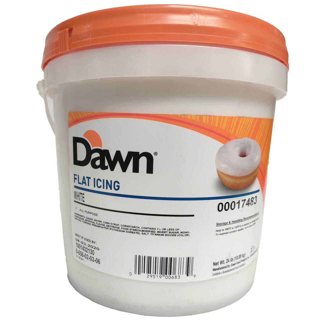 Glaseado plano blanco Dawn 24lb