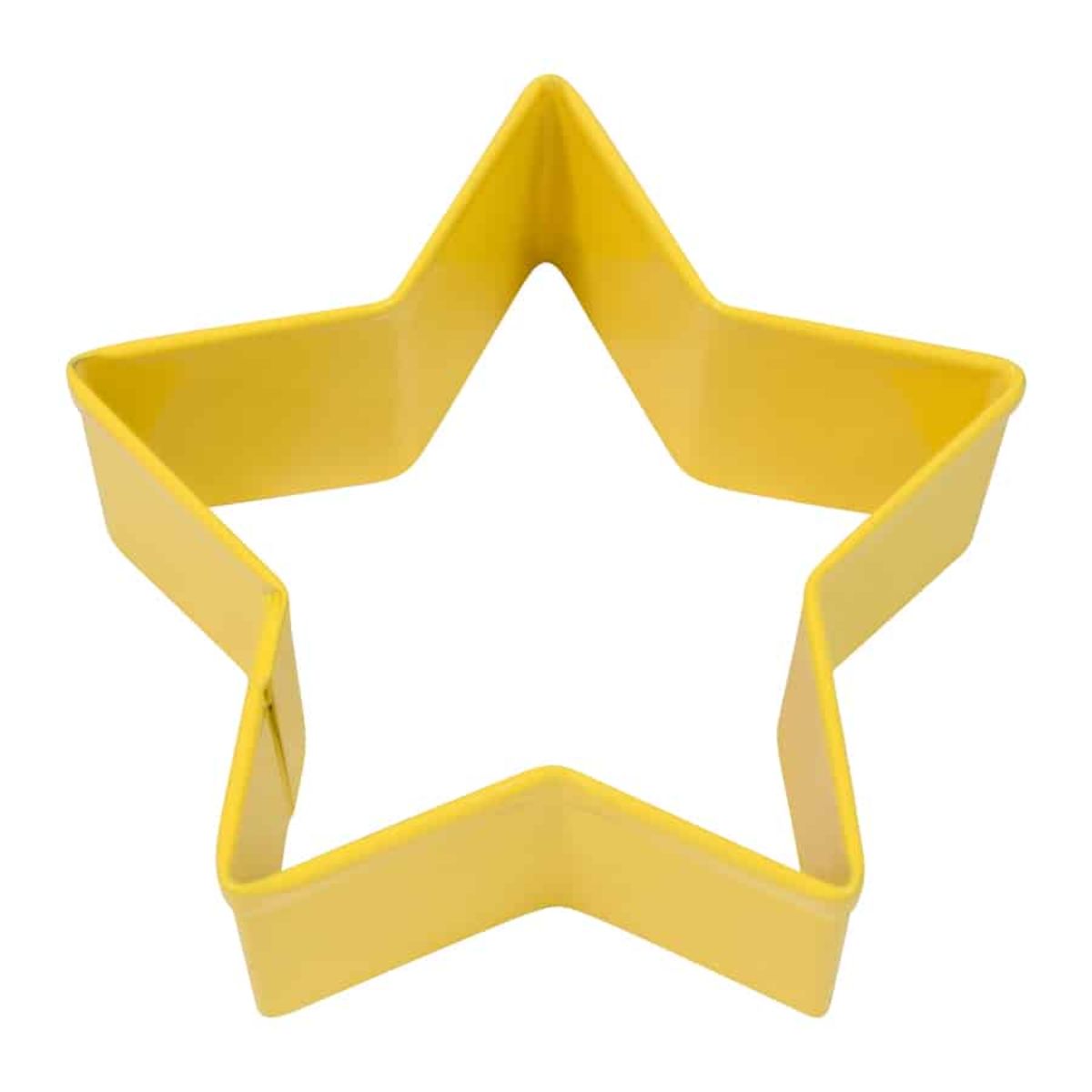 Cortador de galletas en forma de estrella amarillo R&M 2.75"