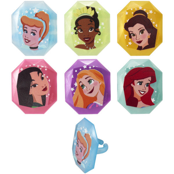 Disney Princess Characters Cupcake Rings 12ct