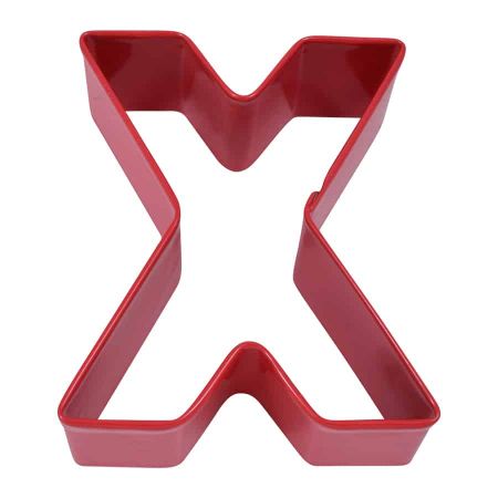 Cortador de galletas R&M Letra X 2.75" Rojo