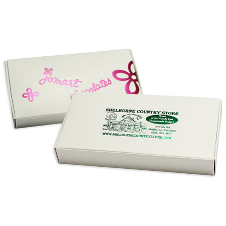 Caja #33 - Cajas blancas para dulces y caramelos de 7 1/2 x 4 x 1 1/8 - 1/2 lb.
