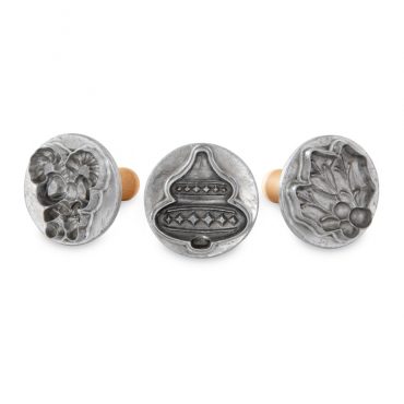 Sellos para galletas de hierro fundido festivos Nordic Ware (paquete de 3)