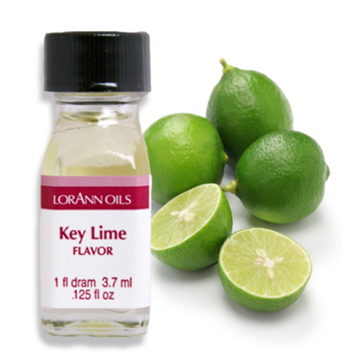 LorAnn Oils Key Lime Natural Flavor 1 Dram bottle with green lime-themed label