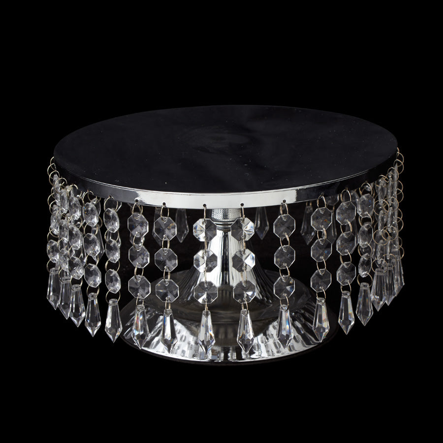 Soporte para tartas con cuentas de cristal 10'